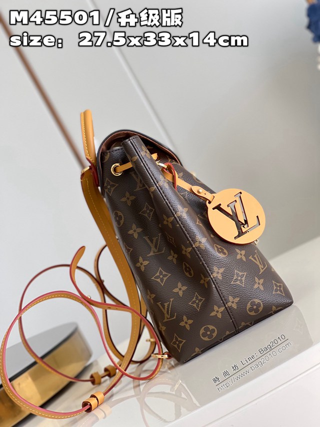 LV專櫃2023新款Montsouris小號雙肩包 M45501 路易威登老花女士後背包 dn1396